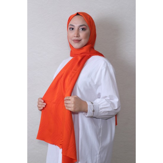 MODAKAŞMİR İPEKSİ JAKAR ŞAL ORANJ