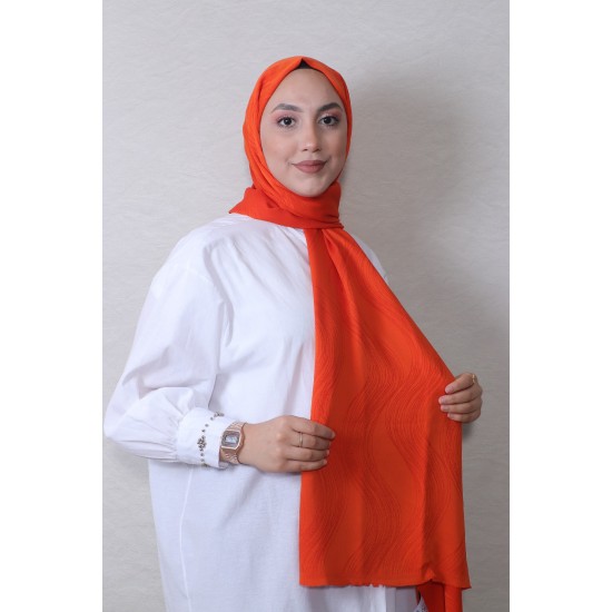 MODAKAŞMİR İPEKSİ JAKAR ŞAL ORANJ