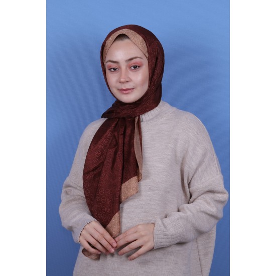 MODAKAŞMİR MONOGRAM ŞAL - ACI KAHVE & KAHVE