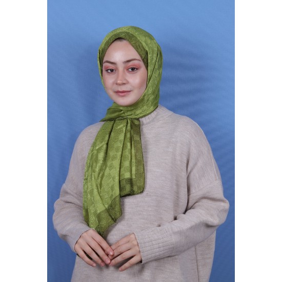 MODAKAŞMİR MONOGRAM ŞAL - HAKİ