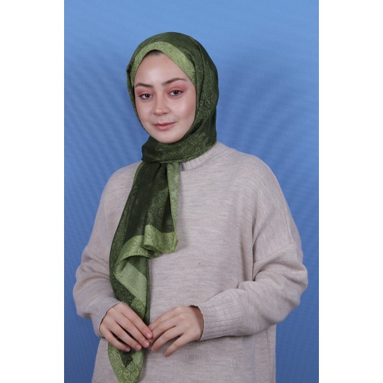 MODAKAŞMİR MONOGRAM ŞAL - KOYU ZÜMRÜT