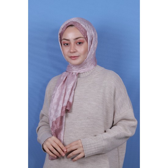 MODAKAŞMİR MONOGRAM ŞAL - PEMBE