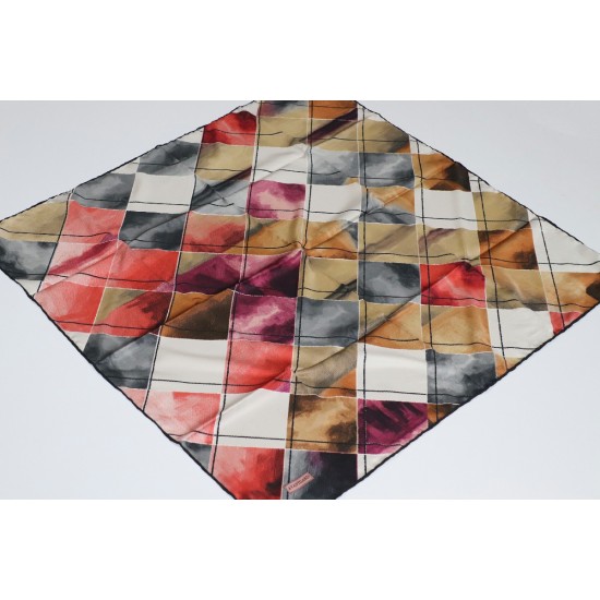 PİCASSO RAYON EŞARP 2 SİYAH-KIRMIZI