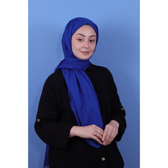 RUZENİN F DESEN ŞAL - SAKS MAVİ
