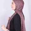 RUZENİN İPEKSİ JAKAR PİRAMİT DESEN ŞAL AÇIK KAHVE