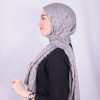 RUZENİN İPEKSİ JAKAR PİRAMİT DESEN ŞAL GRİ