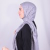 RUZENİN İPEKSİ JAKAR PİRAMİT DESEN ŞAL GÜMÜŞ