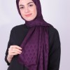 RUZENİN İPEKSİ JAKAR PİRAMİT DESEN ŞAL MÜRDÜM