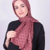 RUZENİN İPEKSİ JAKAR PİRAMİT DESEN ŞAL SOĞAN KABUĞU