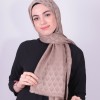 RUZENİN İPEKSİ JAKAR PİRAMİT DESEN ŞAL VİZON