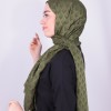 RUZENİN İPEKSİ JAKAR PİRAMİT DESEN ŞAL YEŞİL