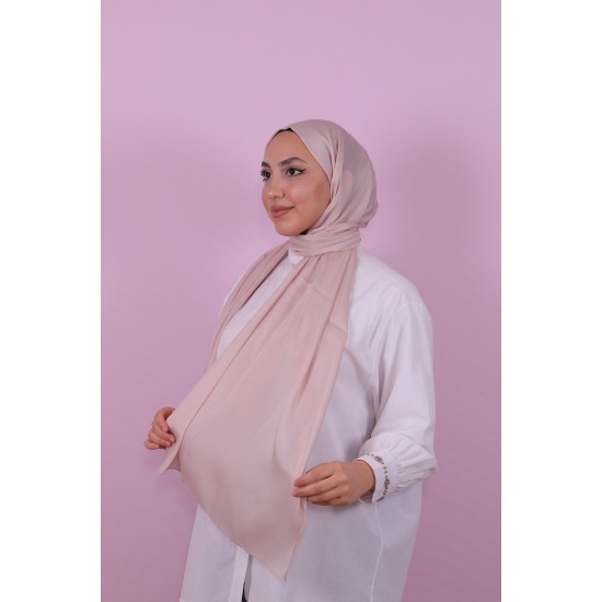RUZENİN KRİSTAL ABİYE ŞAL SOFT PEMBE