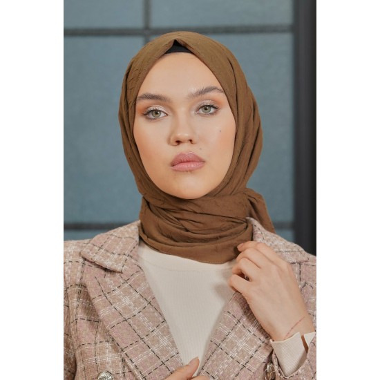 VİVA CRUSH BAMBOO LYCRA ŞAL ACI KAHVE
