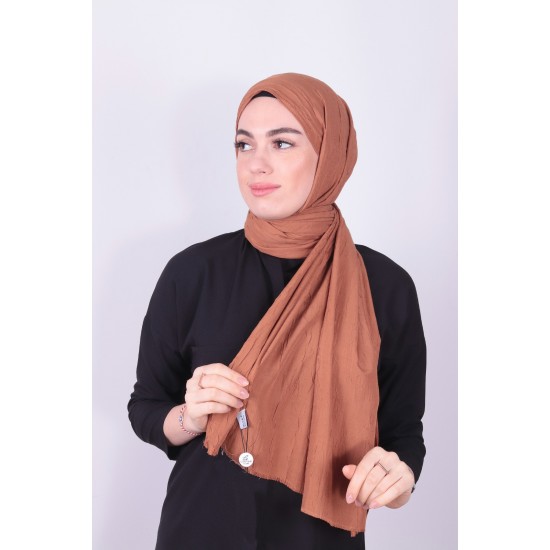 VİVA CRUSH BAMBOO LYCRA ŞAL CAMEL