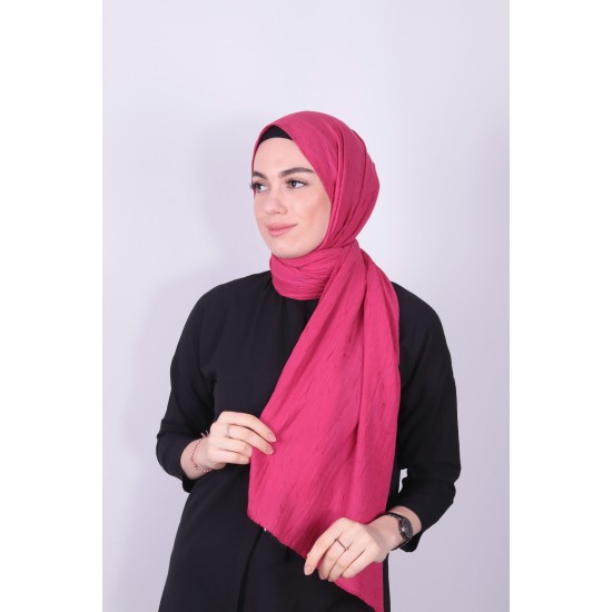 VİVA CRUSH BAMBOO LYCRA ŞAL FUŞYA
