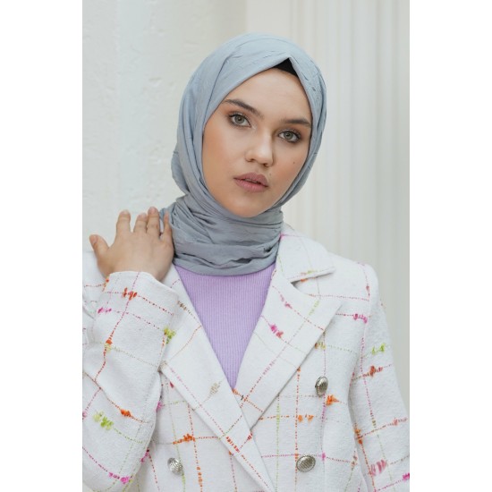 VİVA CRUSH BAMBOO LYCRA ŞAL GÜMÜŞ GRİ