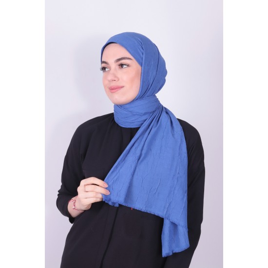 VİVA CRUSH BAMBOO LYCRA ŞAL İNDİGO