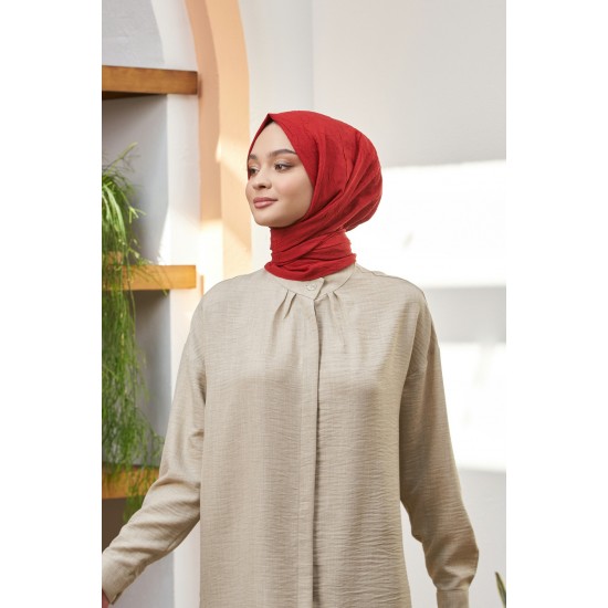 VİVA CRUSH BAMBOO LYCRA ŞAL KIRMIZI