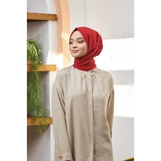 VİVA CRUSH BAMBOO LYCRA ŞAL KIRMIZI