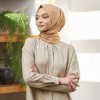 VİVA CRUSH BAMBOO LYCRA ŞAL KOYU BEJ