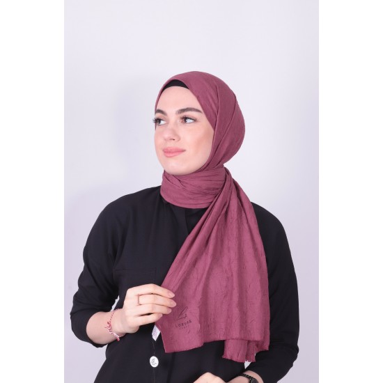 VİVA CRUSH BAMBOO LYCRA ŞAL KOYU GÜL