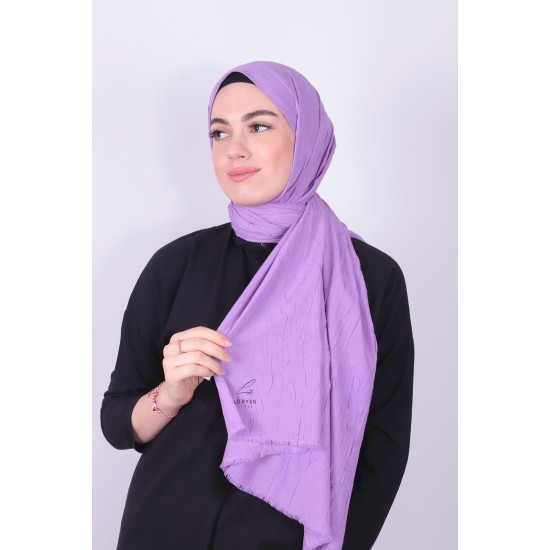 VİVA CRUSH BAMBOO LYCRA ŞAL KOYU LİLA