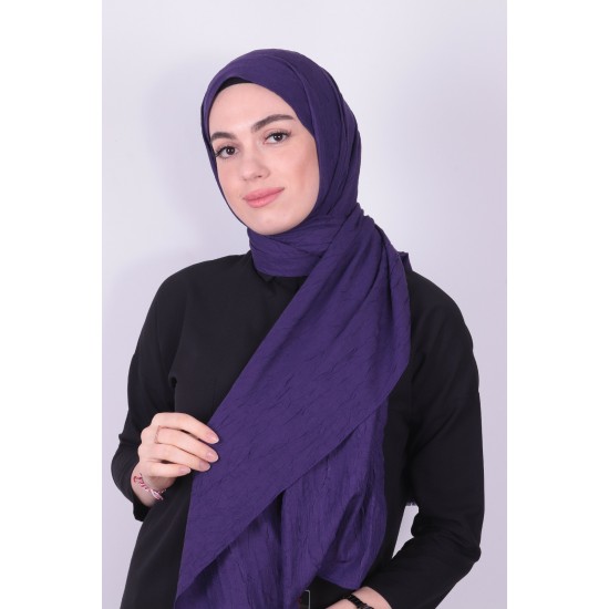VİVA CRUSH BAMBOO LYCRA ŞAL KOYU MOR