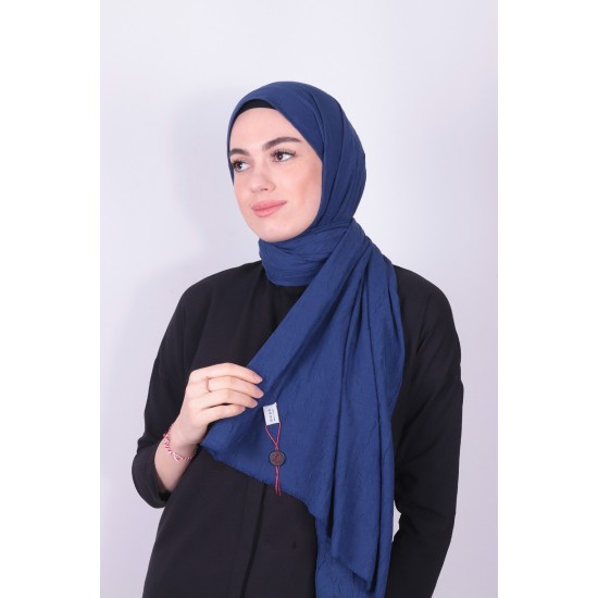 VİVA CRUSH BAMBOO LYCRA ŞAL LACİVERT