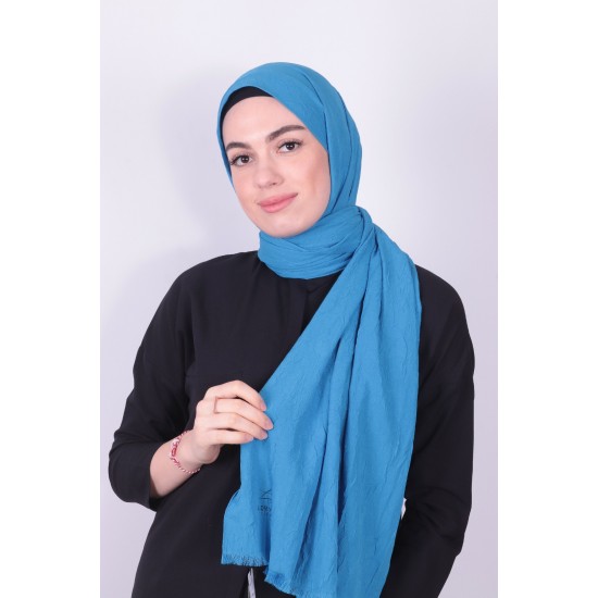 VİVA CRUSH BAMBOO LYCRA ŞAL MAVİ
