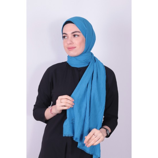 VİVA CRUSH BAMBOO LYCRA ŞAL MAVİ