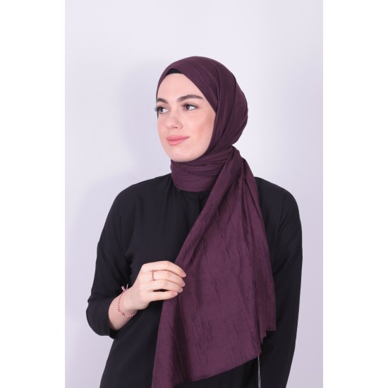 VİVA CRUSH BAMBOO LYCRA ŞAL MÜRDÜM
