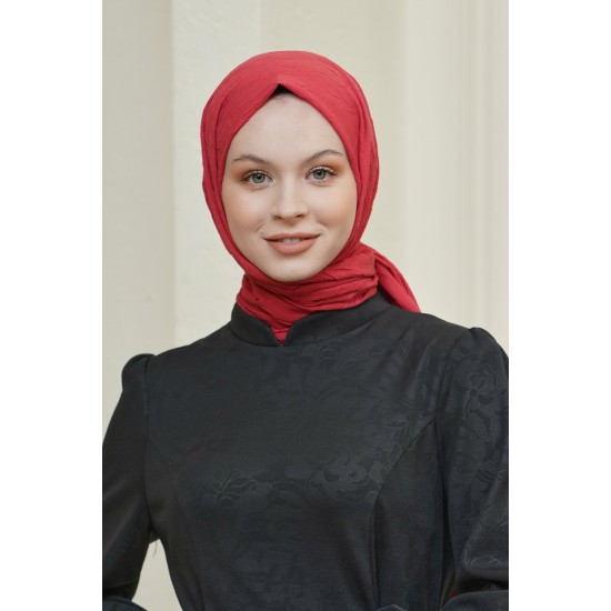 VİVA CRUSH BAMBOO LYCRA ŞAL VİŞNE